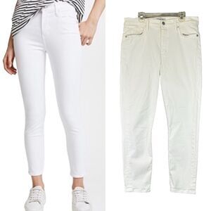 AGOLDE Riley High Rise Skinny Crop‎ Denim Jeans White Filter Free Womens Size 32